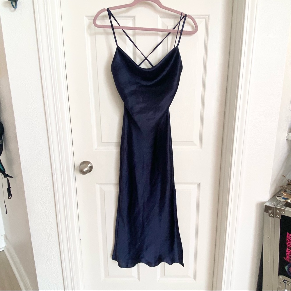 Dark blue ASOS Design dress